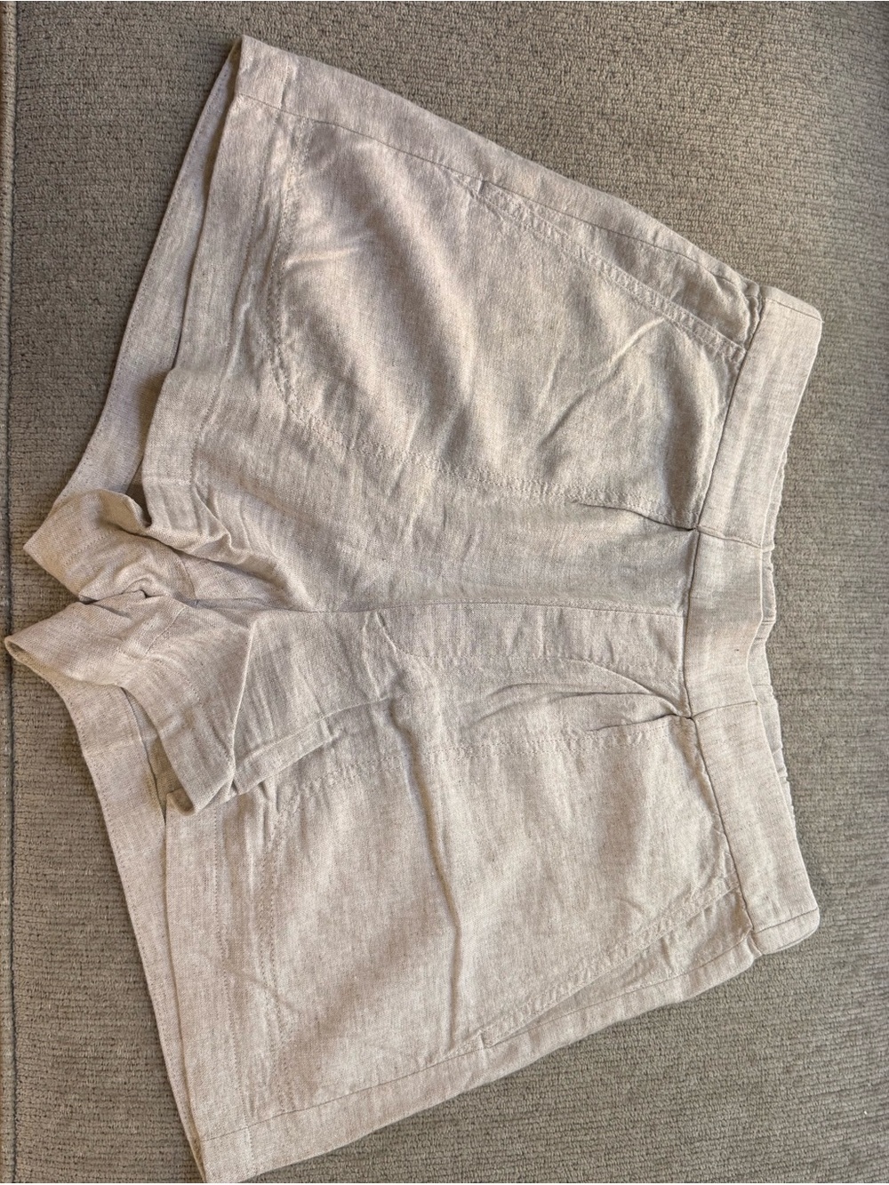 Banana Republic Light Taupe Linen-Blend Shorts